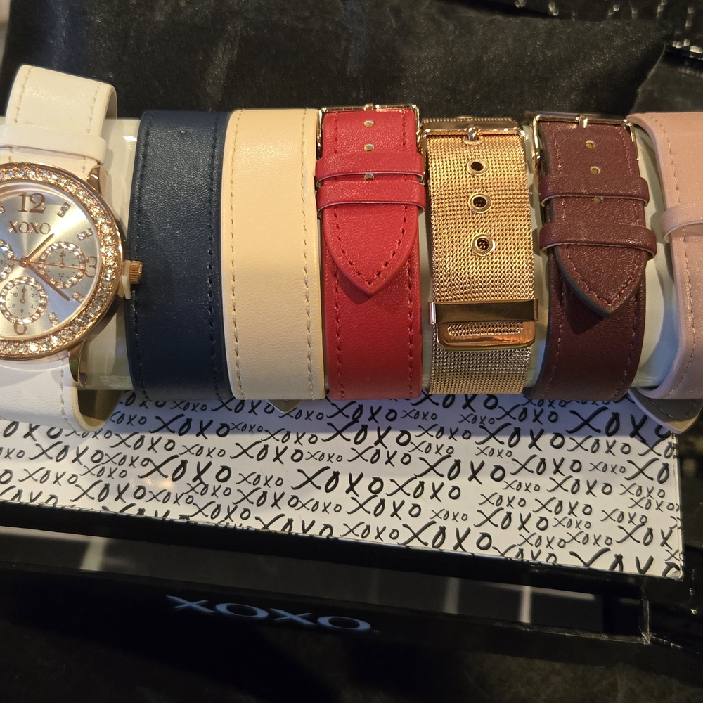 XOXO Women's Watch with Colorful Strap Set